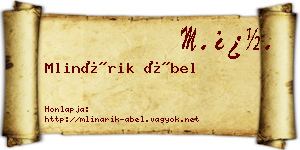 Mlinárik Ábel névjegykártya